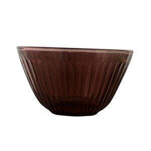 Pyrex Ribbed Glass Bowl 3-Cup 730mL Cranberry Made In USA NO LID